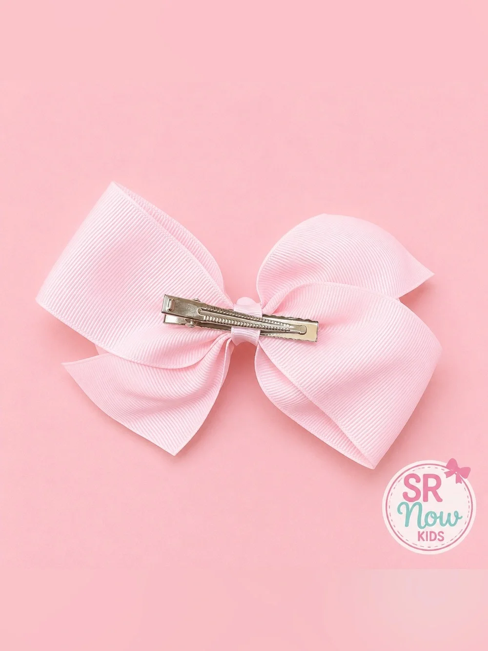 Girls Multicolor Floral Tulip Hair Bow Large Grosgrain Ribbon Alligator Clip
